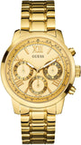 Guess Sunrise Chronograph Gold Dial Gold Steel Strap Watch For Women - W0330L1 Authentic Buy Shop Now