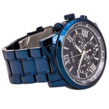 Guess Horizon Chronograph Black Dial Blue Steel Strap Watch For Men - W0379G5 Authentic Buy Shop Now