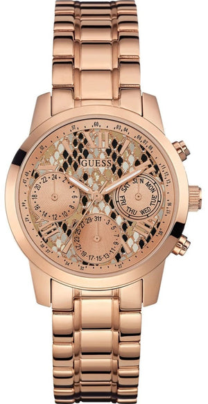 Guess Mini Sunrise Quartz Rose Gold Dial Rose Gold Steel Strap Watch For Women - W0448L9 Authentic Buy Shop Now