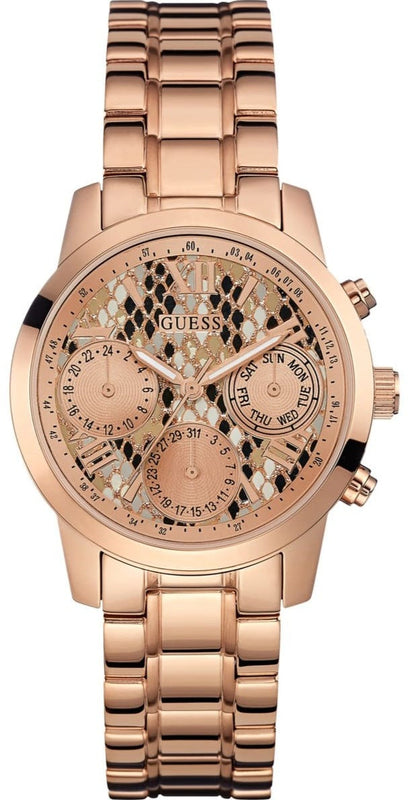 Guess Mini Sunrise Quartz Rose Gold Dial Rose Gold Steel Strap Watch For Women - W0448L9 Authentic Buy Shop Now