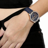 Guess Little Flirt Quartz Blue Dial Blue Leather Strap Watch For Women - W0456L6 Authentic Buy Shop Now