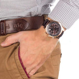 Guess Pursuit Chronograph Brown Dial Brown Leather Strap Watch for Men - W0500G3 Authentic Buy Shop Now