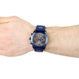 Guess Velocity Blue Dial Blue Rubber Strap Watch for Men - W0599G2 Authentic Buy Shop Now