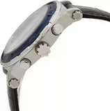 Guess Pinnacle Chronograph Quartz Blue Dial Black Leather Strap Watch For Men - W0673G4 Authentic Buy Shop Now