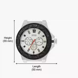Guess Force Analog Quartz White Dial Black Rubber Strap Watch For Men - W0674G3 Authentic Buy Shop Now