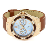 Guess Limelight Quartz White Dial Brown Leather Strap Watch For Women - W0775L7 Authentic Buy Shop Now