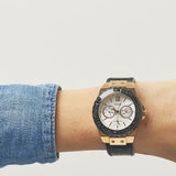 Guess Limelight Quartz White Dial Black Leather Strap Watch For Women - W0775L9 Authentic Buy Shop Now
