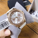 Guess Starlight Diamonds White Dial White Rubber Strap Watch for Women - W0846L5 Authentic Buy Shop Now