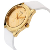 Guess G-Twist Gold Dial White Rubber Strap Watch for Women - W0911L7 Authentic Buy Shop Now