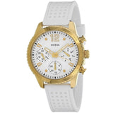 Guess Marina Multifunction White Dial White Rubber Strap Watch for Women - W1025L5 Authentic Buy Shop Now