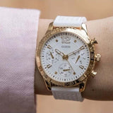 Guess Marina Multifunction White Dial White Rubber Strap Watch for Women - W1025L5 Authentic Buy Shop Now