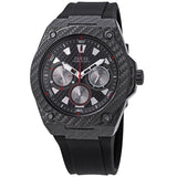 Guess Legacy Black Dial Black Rubber Strap Watch For Men - W1048G2 Authentic Buy Shop Now