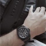 Guess Legacy Black Dial Black Rubber Strap Watch For Men - W1048G2 Authentic Buy Shop Now