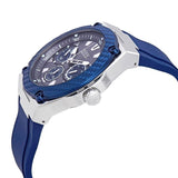 Guess Legacy Grey Dial Blue Silicone Strap Watch For Men - W1049G1 Authentic Buy Shop Now