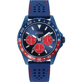 Guess Odyssey Analog Blue Dial Blue Rubber Strap Watch For Men - W1108G1 Authentic Buy Shop Now