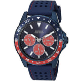 Guess Odyssey Analog Blue Dial Blue Rubber Strap Watch For Men - W1108G1 Authentic Buy Shop Now
