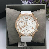 Guess Solar White Dial White Rubber Strap Watch For Women - W1135L1 Authentic Buy Shop Now