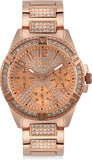 Guess Frontier Diamonds Rose Gold Dial Rose Gold Steel Strap Watch For Women - W1156L3 Authentic Buy Shop Now