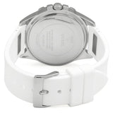 Guess Frontier Diamonds Silver Dial White Rubber Strap Watch For Women - W1160L4 Authentic Buy Shop Now