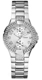 Guess Mini Prism Diamonds Silver Dial Silver Steel Strap Watch for Women - W12638L1 Authentic Buy Shop Now