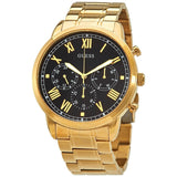 Guess Hendrix Multifunction Black Dial Gold Steel Strap Watch for Men - W1309G2 Authentic Buy Shop Now