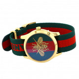 Gucci G Timeless Quartz Green & Red Dial Green & Red NATO Strap Watch For Men - YA126487A Authentic Buy Shop Now
