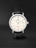 IWC Portofino Automatic White Dial Black Leather Strap Watch for Men - IW356501 Authentic Buy Shop Now