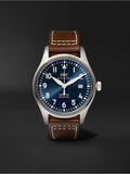 IWC Pilot's Mark XVIII Le Petit Prince Blue Dial Brown Leather Strap Watch for Men - IW327004 Authentic Buy Shop Now