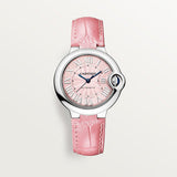 Cartier Ballon Blue De Cartier Pink Dial Pink Leather Strap Watch for Women - WSBB0031 Authentic Buy Shop Now
