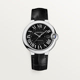 Cartier Ballon Bleu De Cartier Black Dial Black Leather Strap Watch for Men - WSBB0003 Authentic Buy Shop Now