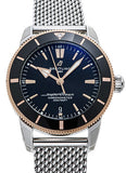 Breitling Superocean Heritage B20 Automatic 44 Black Dial Silver Mesh Bracelet Watch for Men - UB2030121B1A1 Authentic Buy Shop Now