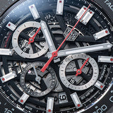 Tag Heuer Carrera Automatic Chronograph Black Dial Black Rubber Strap Watch for Men - CBG2A90.FT6173 Authentic Buy Shop Now