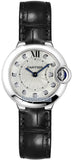 Cartier Ballon Bleu de Cartier Diamonds Silver Dial Black Leather Strap Watch for Women - W4BB0008 Authentic Buy Shop Now
