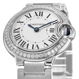 Cartier Ballon Bleu De Cartier Diamonds White Dial Silver Steel Strap Watch for Women - W4BB0015 Authentic Buy Shop Now