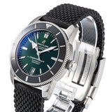 Breitling Superocean Heritage B20 Automatic 42 Green Dial Black Mesh Bracelet Watch for Women - AB2010121L1S1 Authentic Buy Shop Now