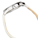 Guess Rosette Analog White Dial White Leather Strap Watch For Women - W75043L1 Authentic Buy Shop Now