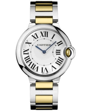 Cartier Ballon Bleu Silver Dial Two Tone Steel Strap Watch for Unisex Watch - W69008Z3 Authentic Buy Shop Now