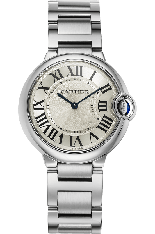Cartier Ballon Bleu De Cartier Silver Dial Silver Steel Strap Watch for Women - W69011Z4 Authentic Buy Shop Now