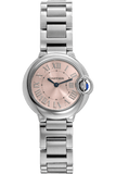 Cartier Ballon Bleu de Cartier Pink Dial Silver Steel Strap Watch for Women - W6920038 Authentic Buy Shop Now