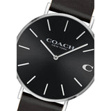 Coach Charles Black Dial Black Leather Strap Watch for Men - 14602149 Authentic Buy Shop Now
