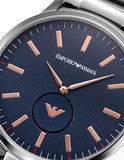 Emporio Armani Renato Blue Dial Silver Steel Strap Watch For Men - AR11137 Authentic Buy Shop Now