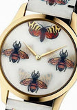 Gucci G Timeless Quartz White Dial White Leather Strap Watch For Women - YA1264109 Authentic Buy Shop Now