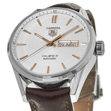 Tag Heuer Carrera Calibre 5 Automatic White Dial Brown Leather Strap Watch for Men - WAR201D.FC6291 Authentic Buy Shop Now