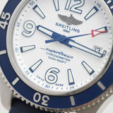 Breitling Superocean II Automatic 42mm White Dial Blue Rubber Strap Watch for Men - A17366D81A1S2 Authentic Buy Shop Now
