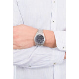 Emporio Armani Valente Chronograph Quartz Black Dial Silver Steel Strap Watch For Men - AR11083 Authentic Buy Shop Now