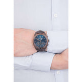 Maserati Traguardo Chronograph Blue Dial Brown Leather Strap Watch For Men - R8871612008 Authentic Buy Shop Now