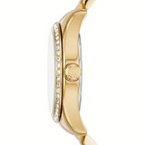 Michael Kors Lexington Mother of Pearl White Dial Gold Steel Strap Watch for Women - MK1079 Authentic Buy Shop Now