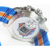 Tissot Quickster Chronograph NBA New York Kicks White Dial Multicolored Nato Strap Watch For Men - T095.417.17.037.06 Authentic Buy Shop Now
