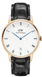 Daniel Wellington Dapper Reading White Dial Black Leather Strap Watch For Women - DW00100118 Authentic Buy Shop Now