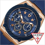 Guess Legacy Blue Dial Blue Silicone Strap Watch For Men - W1049G2 Authentic Buy Shop Now